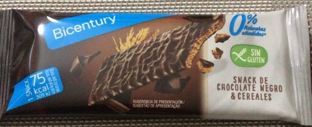 Snack de chocolate negro & cereales