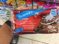 Tortitas de arroz bañadas con chocolate con leche