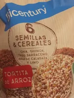 Tortitas de arroz con semillas y cereales chía,