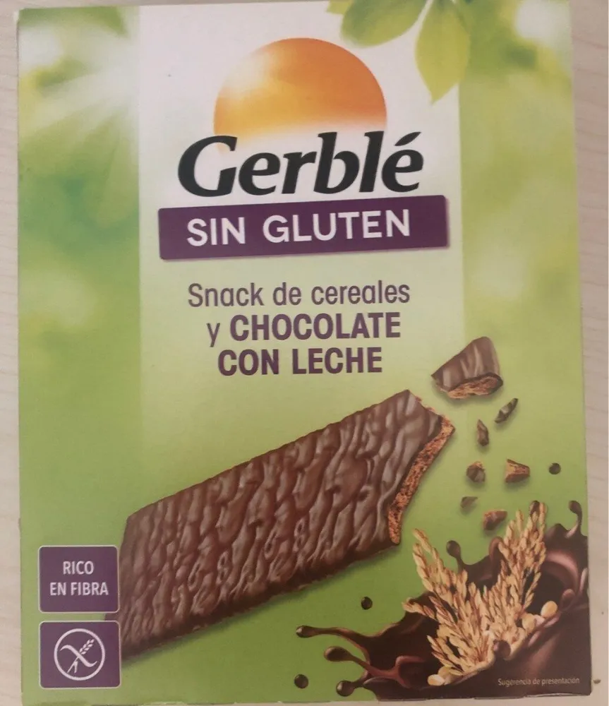 Snack de cereales y chocolate con leche