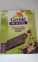 Snack de cereales y chocolate negro sin gluten