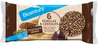 Tortitas de semillas y cereales con chocolate negro