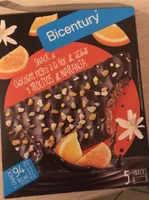 Snack de chocolate negro a la flor de azahar y trocitos de naranja