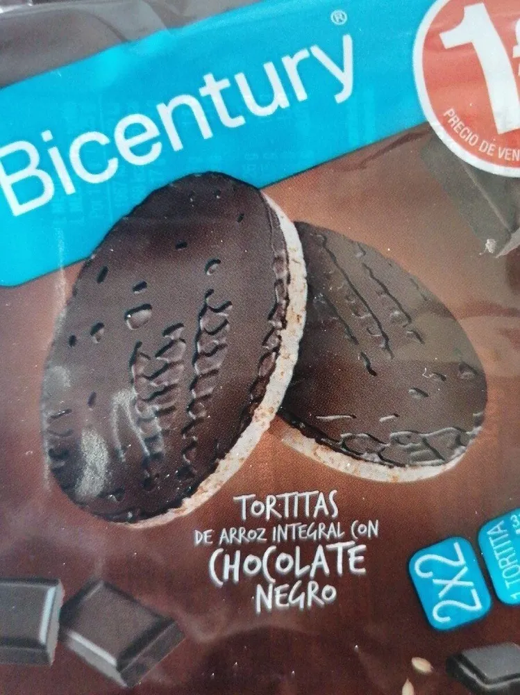 Tortitas de arroz integral con chocolate negro