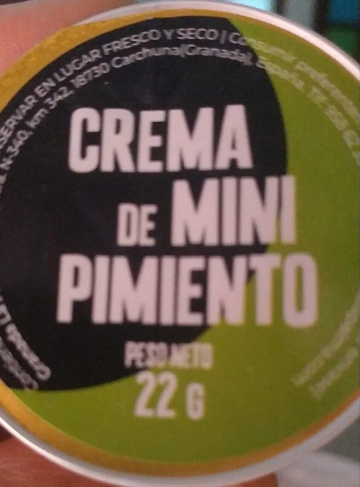 Crema de mini pimiento