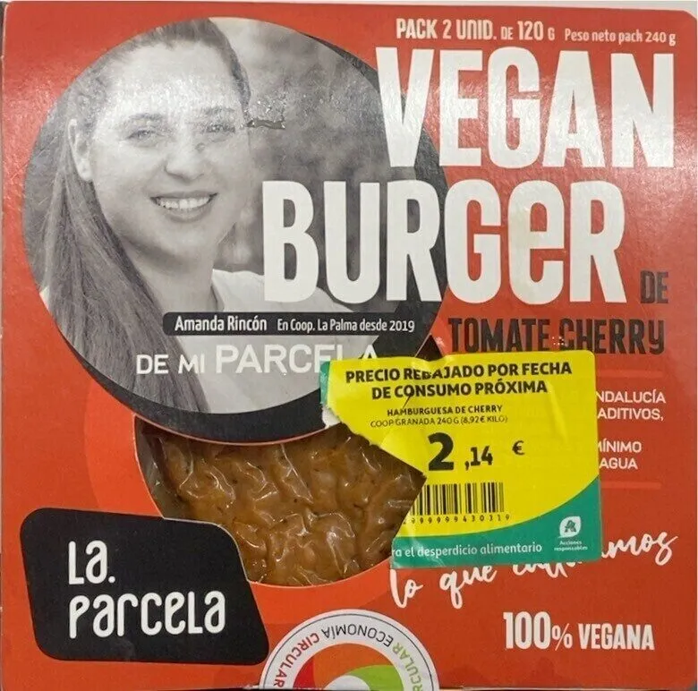 Vegan burger de tomate cherry