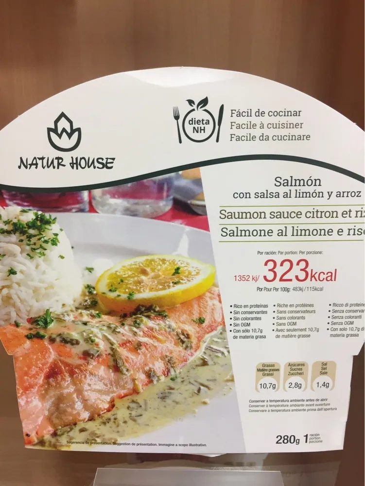 Naturhouse saumon sauce citron et riz