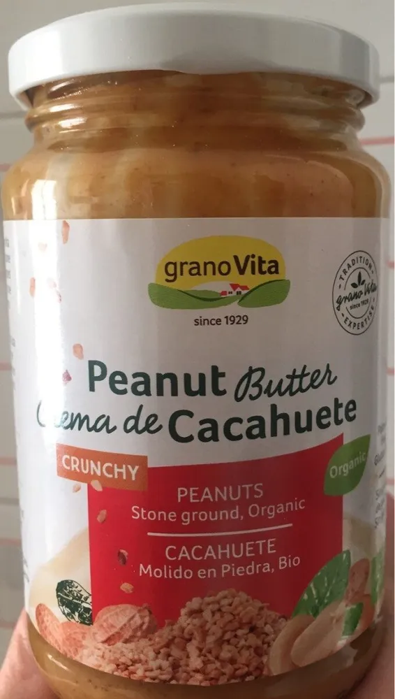 Crema de cacahuetes crujiente ecológica sin gluten