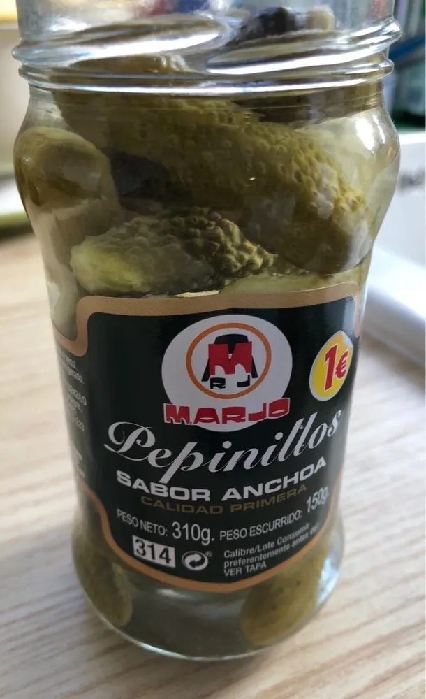 Pepinillos sabor anchoas