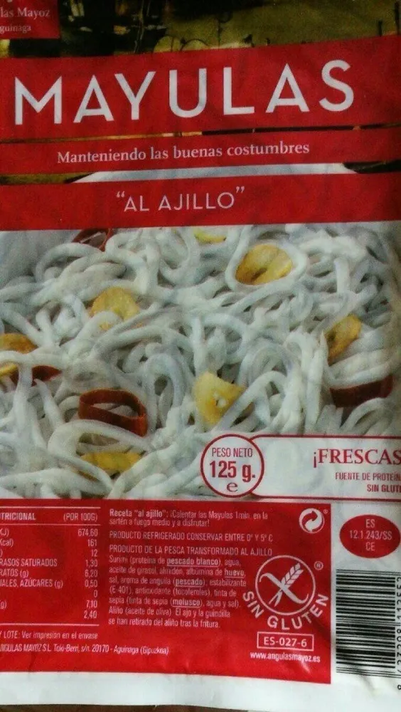 Mayulas al ajillo