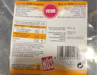 Carne de vieira congelada