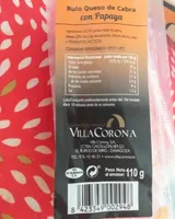 rulo de queso de cabra con papaya