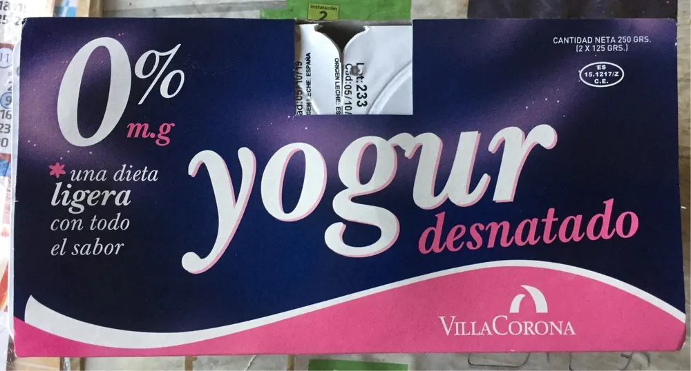 Yogur desnatado