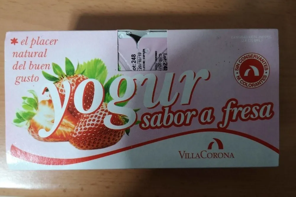Yogur sabor a fresa