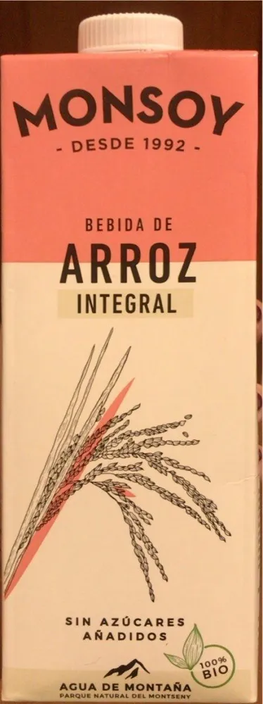 Bebida de arroz intégral