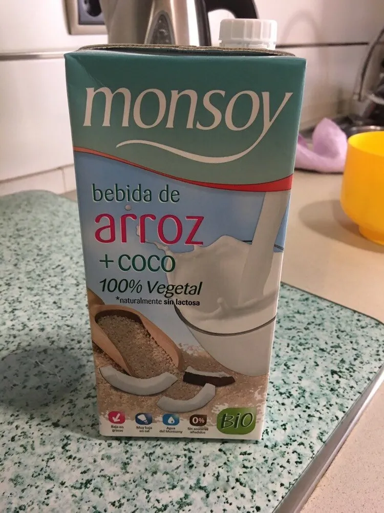 Bebida de arroz y coco