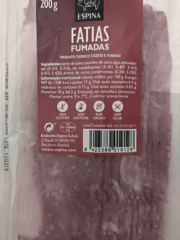 Fatias Bacon Fumadas