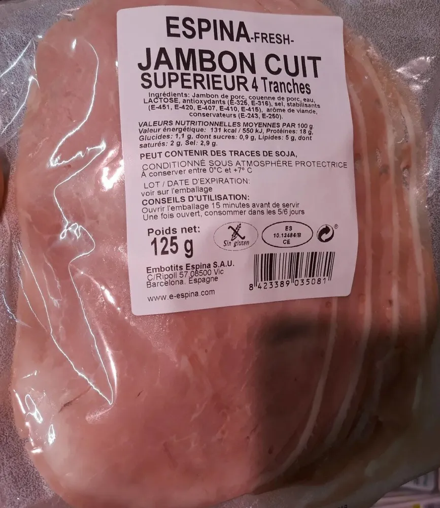 Jambon cuit espina