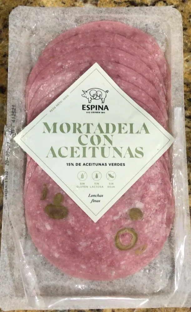 Mortadela con aceitunas