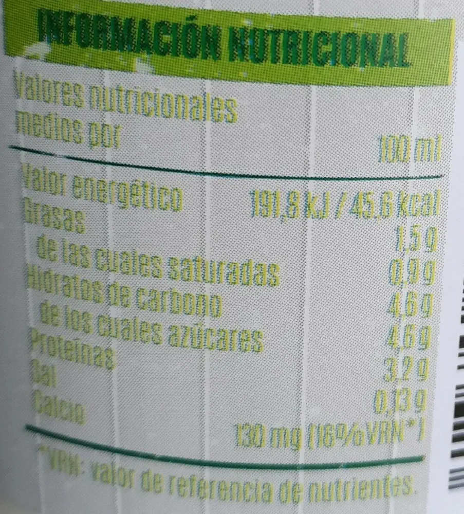 Leche fresca semidesnatada pasteurizada
