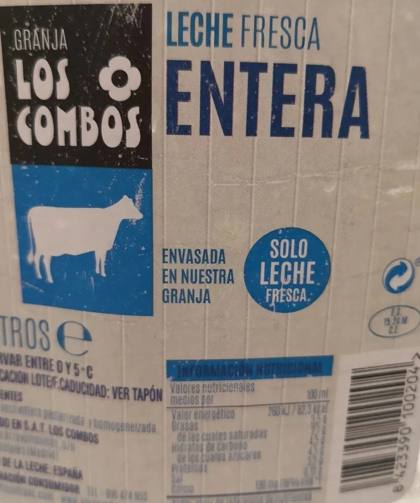 Leche fresca entera