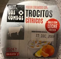 Yogur cremoso con trocitos cítricos