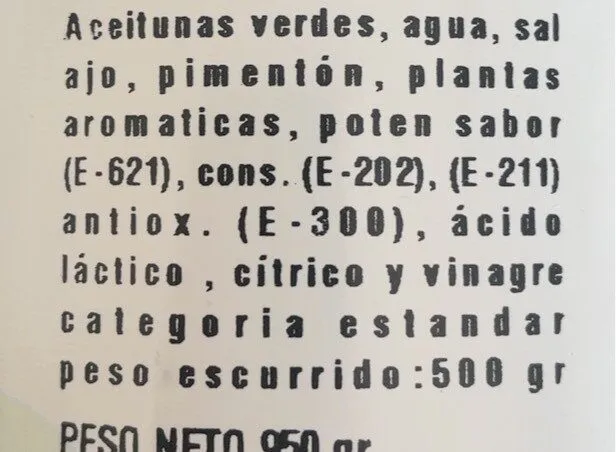 Aceituna partida mojo picon