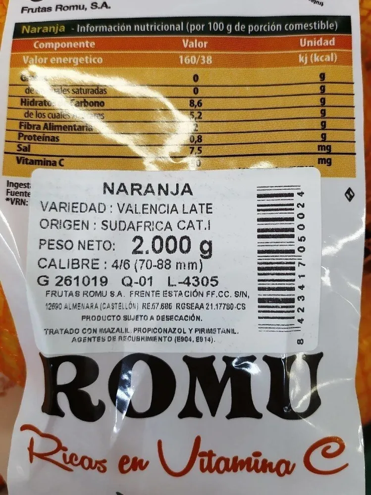 Naranja Valencia Late