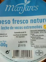 Queso fresco manjares