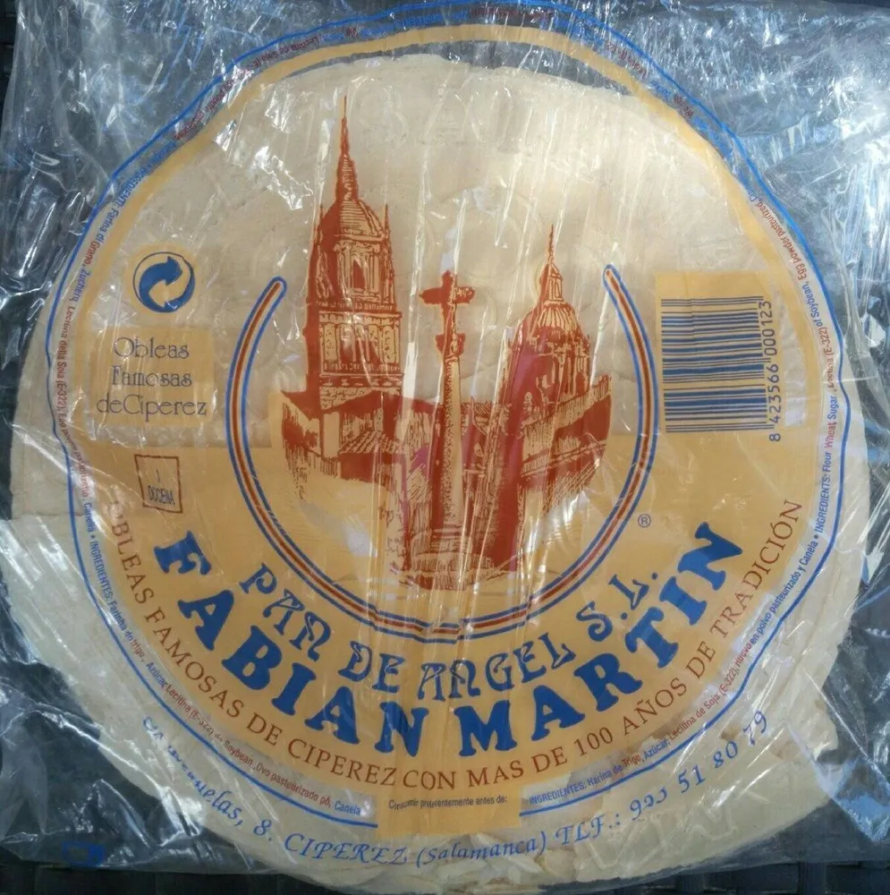 Obleas pan de ángel