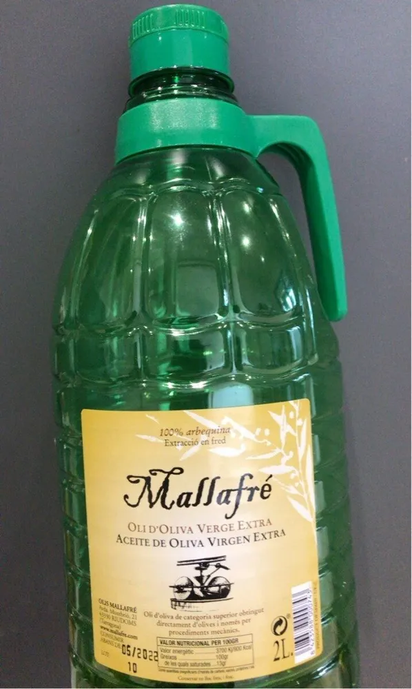 Mallafré Aceite De Oliva Virgen Extra 100% Arbequina 2 L.