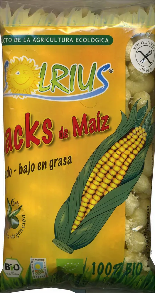 Aperitivo de maíz ecológico "Solrius"