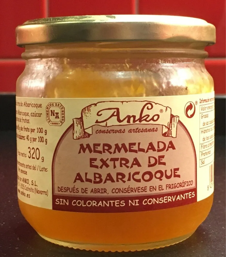 Mermelada extra de albaricoque
