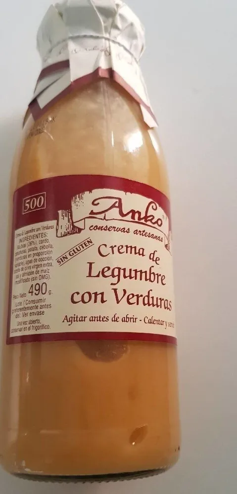 Crema de legumbres con verduras