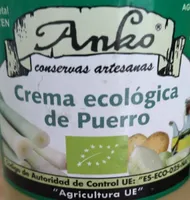Crema ecológica de puerro