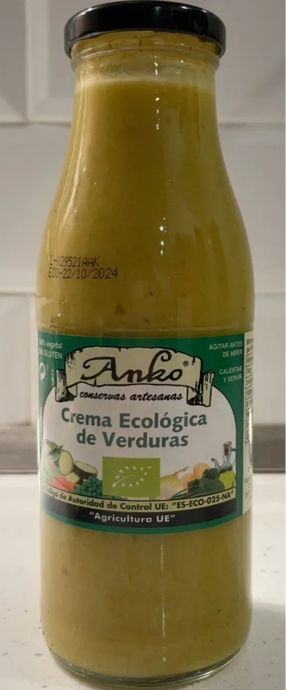 Crema ecologica de verduras