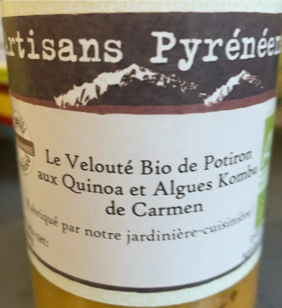 Veloute bio de potiron