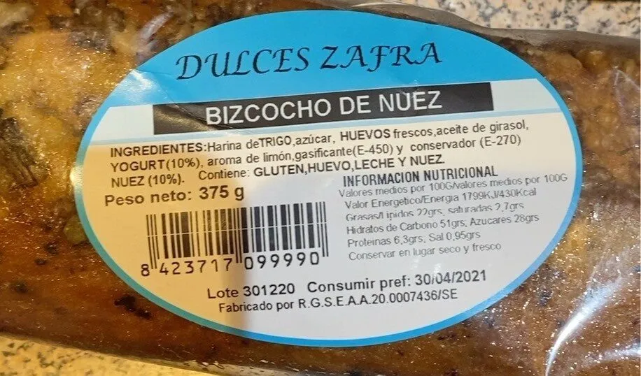 Bizcocho de nuez
