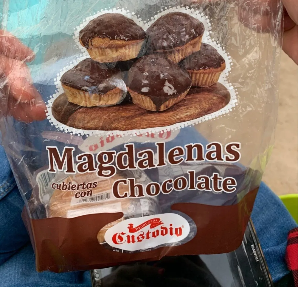 Magdalenas cubiertas con cocholate