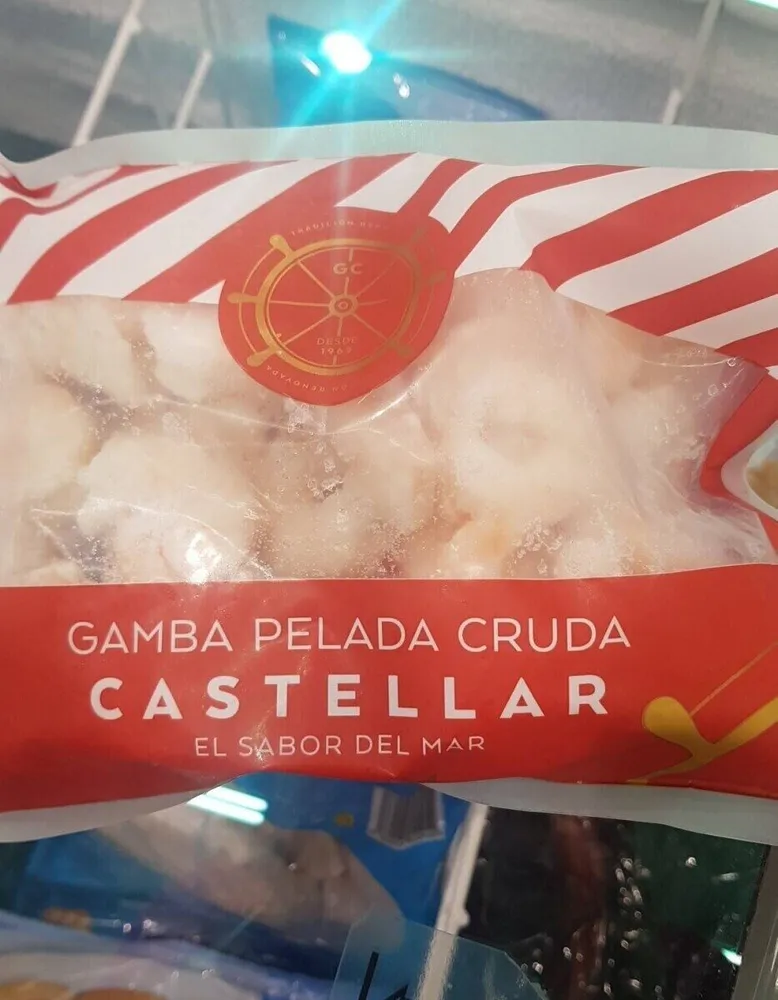 Gamba pelada congelada