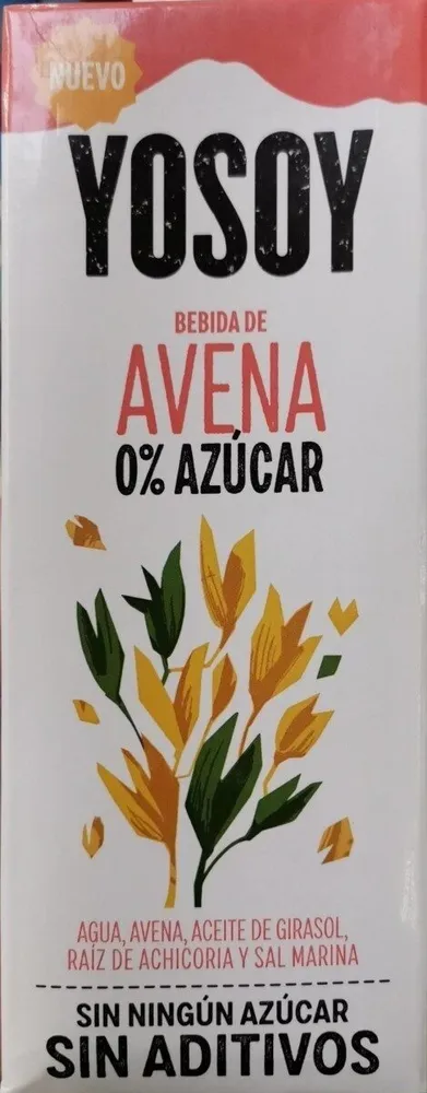 Bebida de avena sin azucar