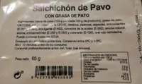 Salchichon de pavo con grasa de pato