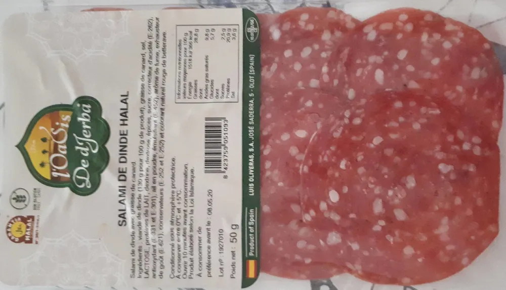 Salami de dinde halal