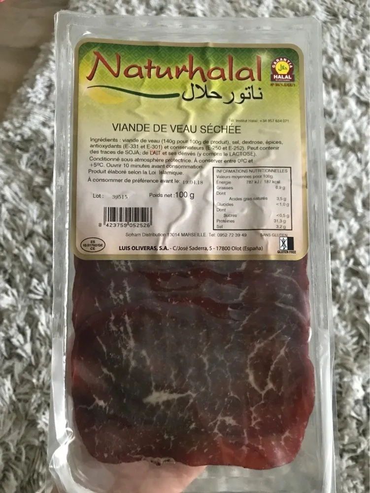 Viande de veau sechée