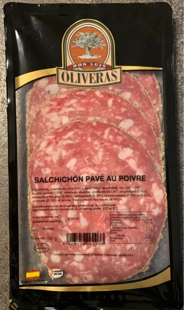 Salchichón Pavé au poivre