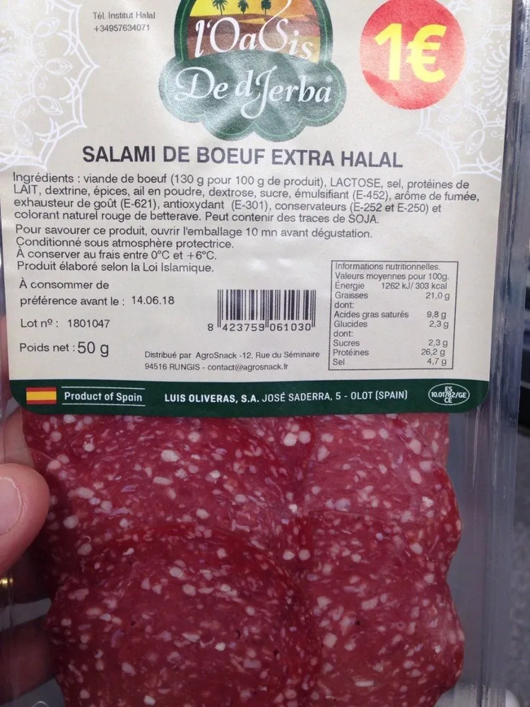 Salami de boeuf extra halal
