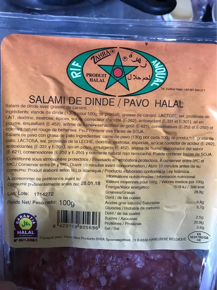 Salami de dinde