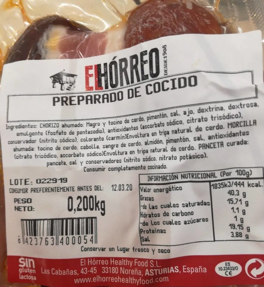 Preparado de cocido