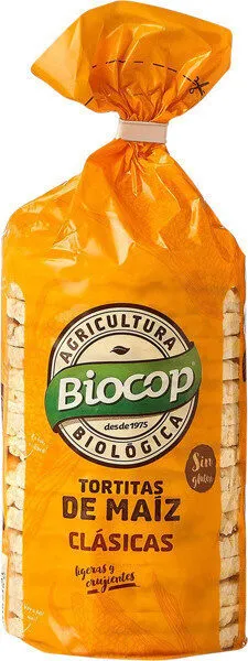 Tortitas de maíz biológicas sin gluten