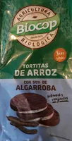 Tortitas de arroz con 50% de  algarroba